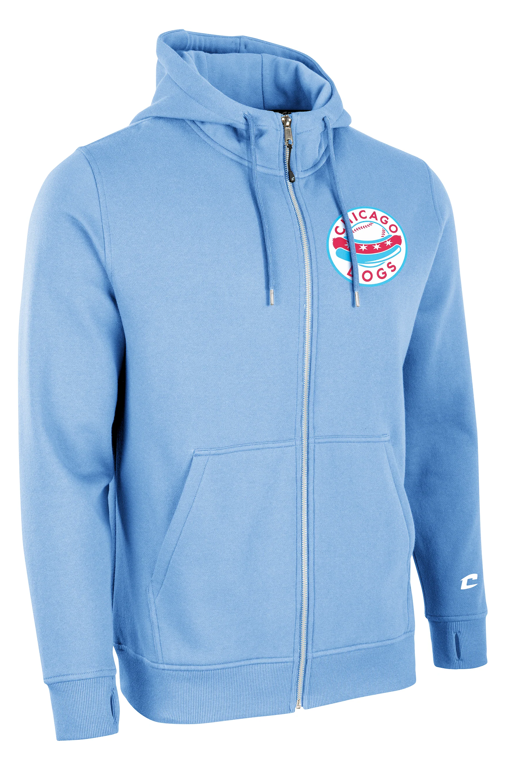 Chicago Dogs Full Zip Hooded Sweatshirt By Champro - Image 4