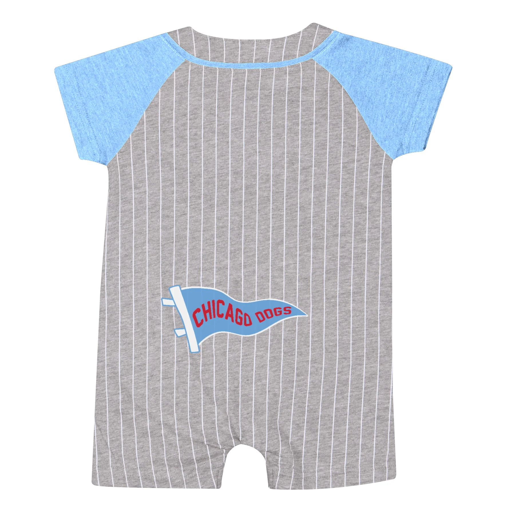 Chicago Dogs Heather Grey / Blue Onesie - Image 2
