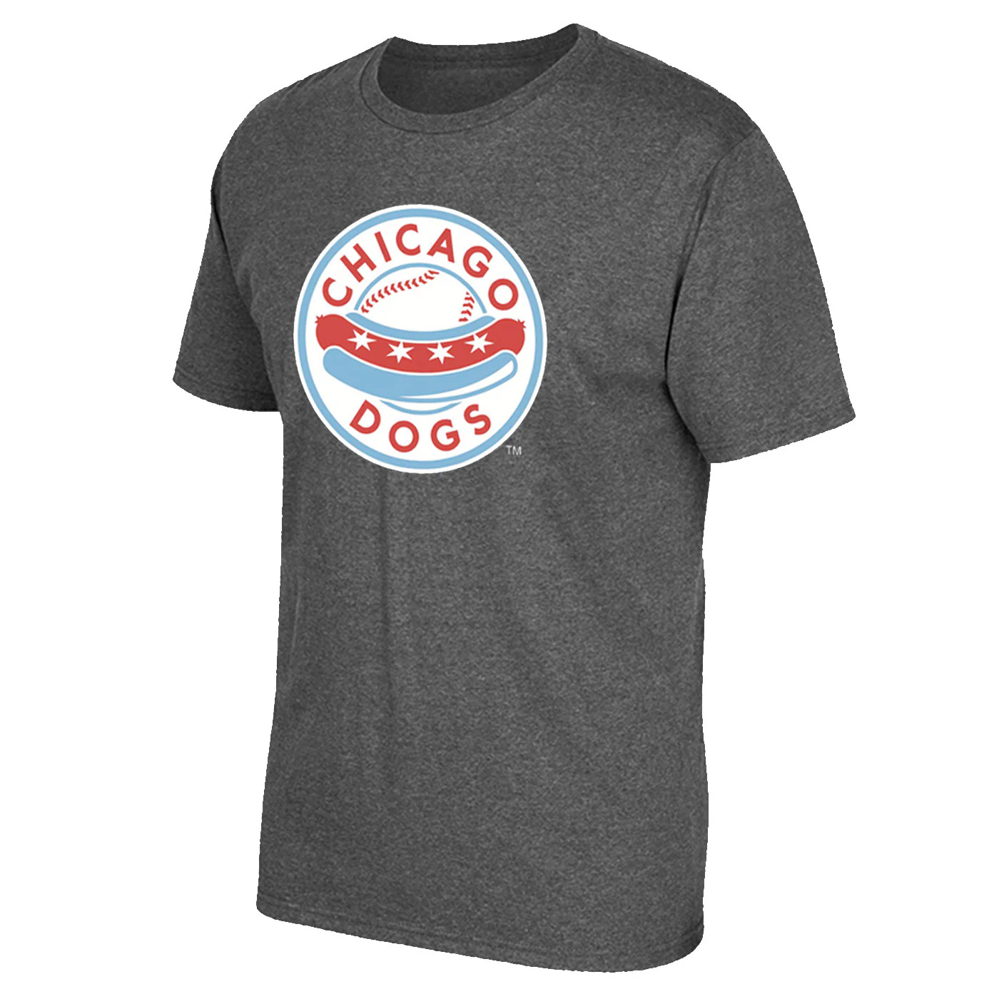 Chicago Dogs Circle Logo Tee-Dark Grey - Image 3