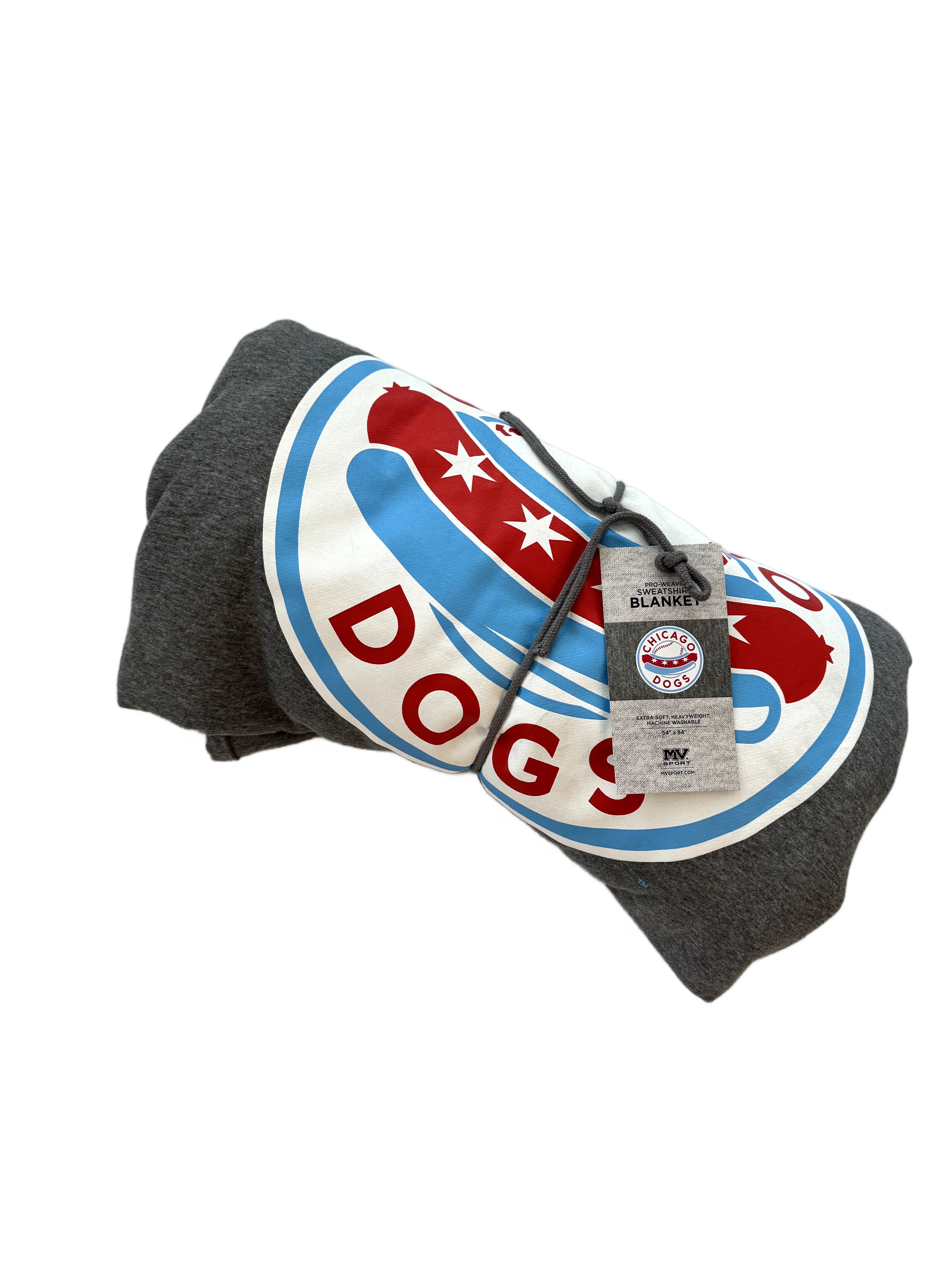 Chicago Dogs Primary Logo Sweatshirt Blanket - Heather Grey